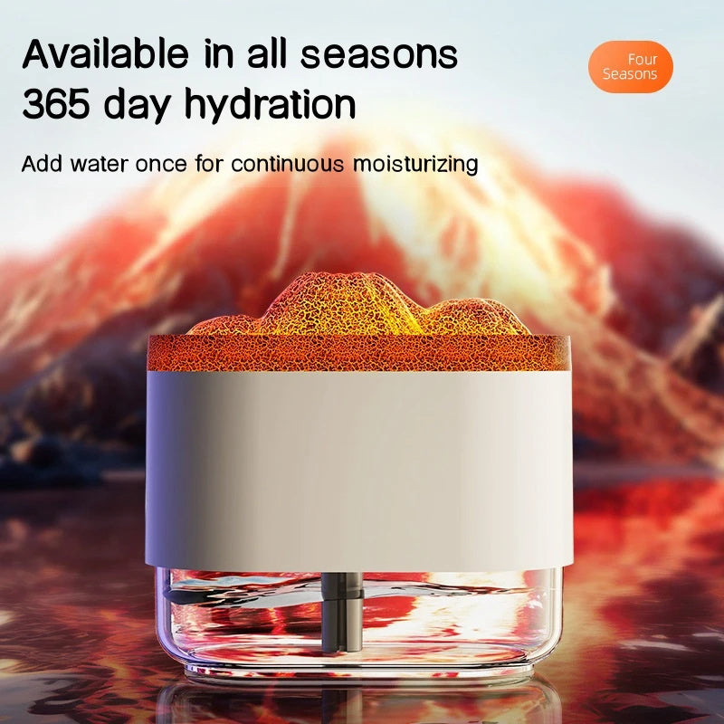 USB Volcano Air Humidifier 300ML Ultrasonic Mist Maker Fogger