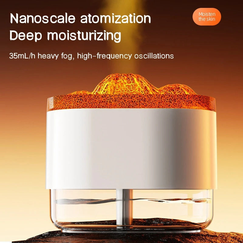 USB Volcano Air Humidifier 300ML Ultrasonic Mist Maker Fogger